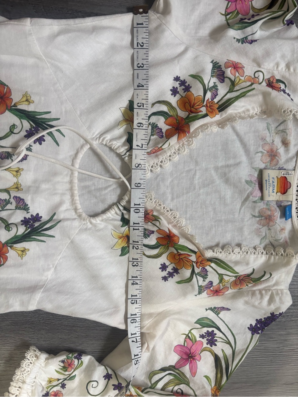 FARM Rio White Maxi Dress with Multicolor Floral Embroidery - Picture 10 of 11